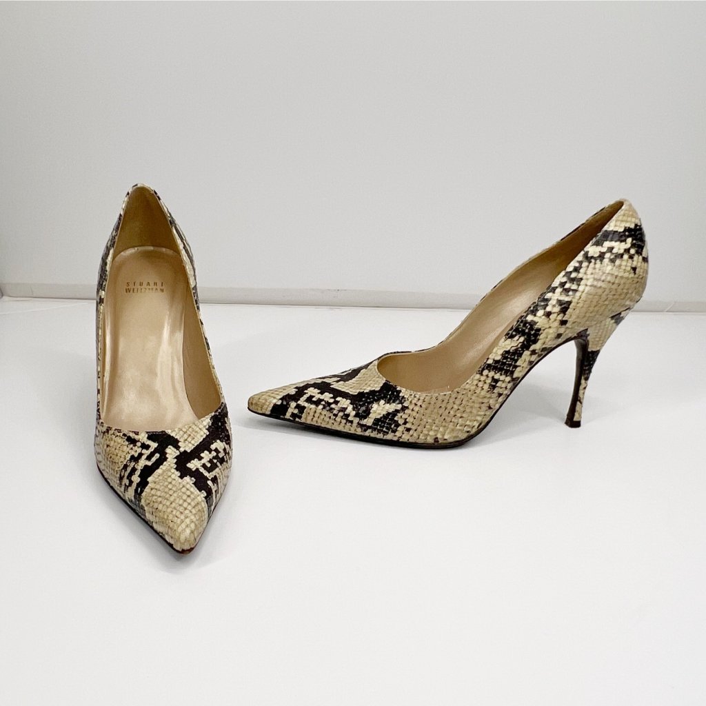 Stuart Weitzman Python Snakeskin Pumps 8.5